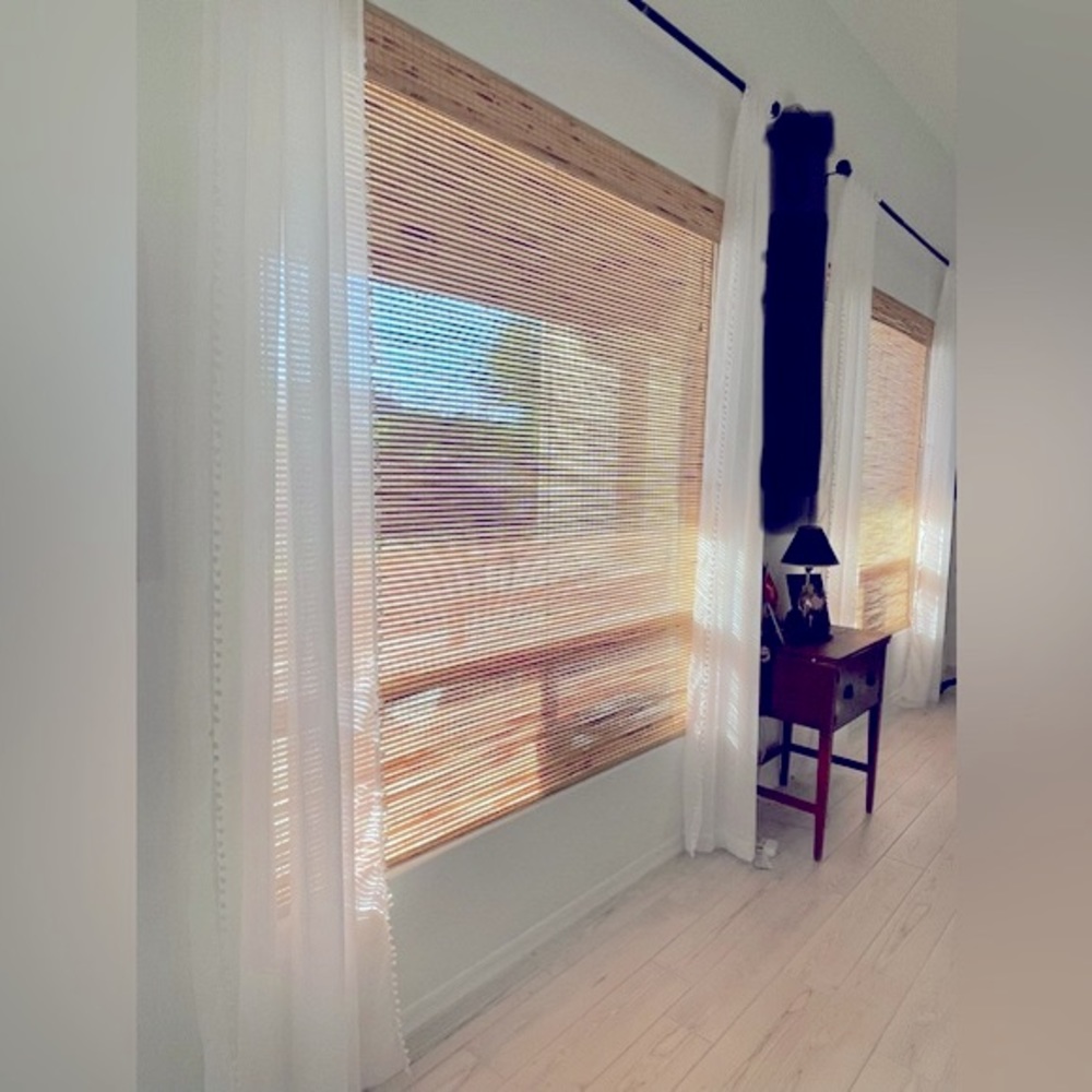 6 Panels / curtains 108” white light filtering